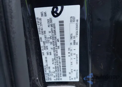 2015 Ford Escape Se from USA, damaged, VIN 1FMCU9GX9FUB11457
